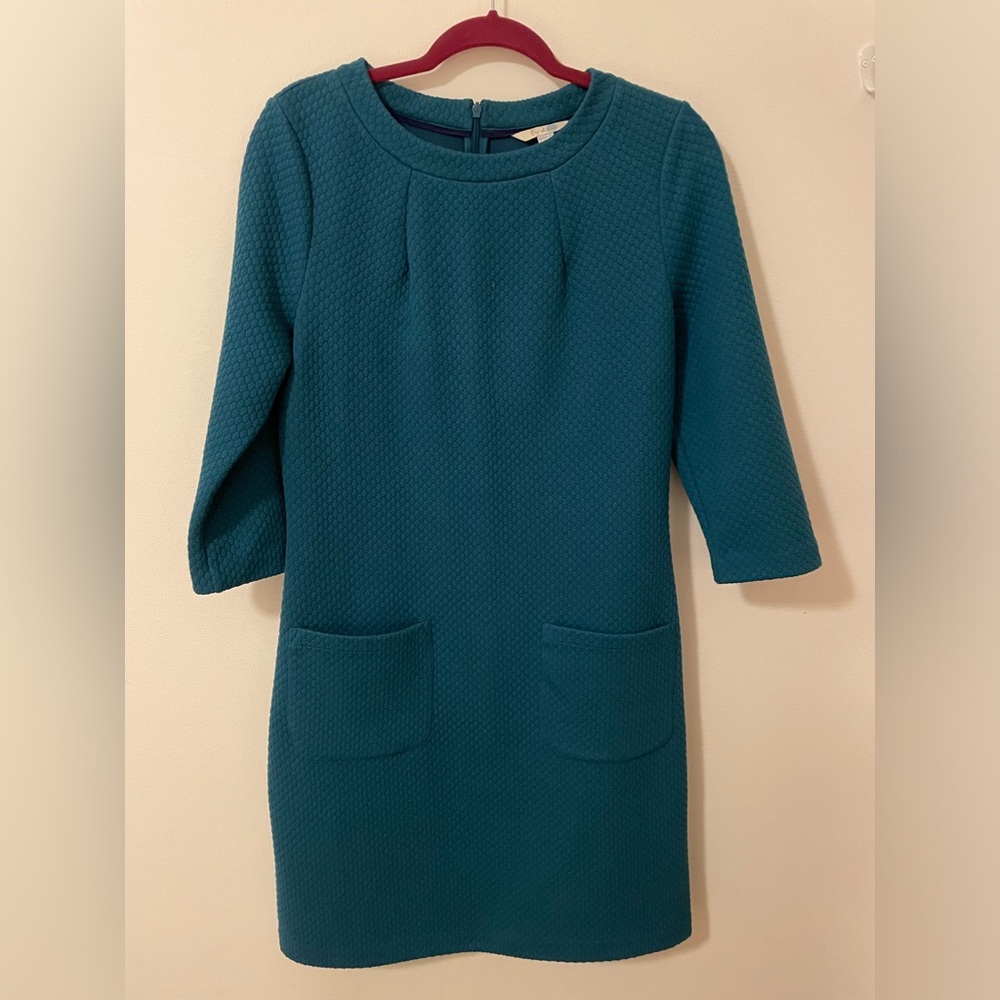 Teal dress with pockets